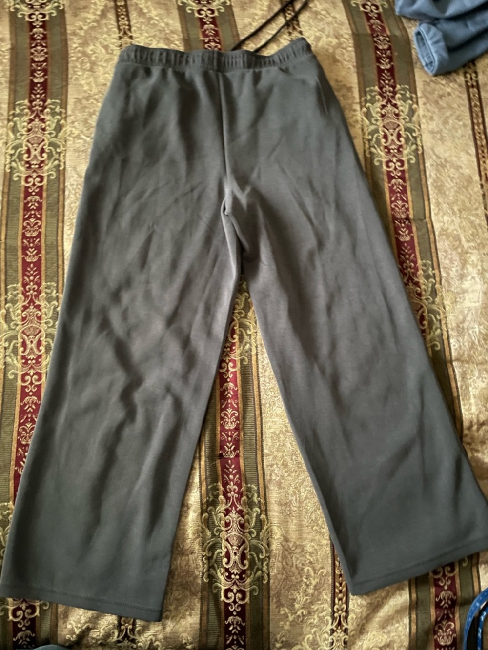 Always Charcoal Gray Wide-Leg Knit Pants - Picture 7 of 9